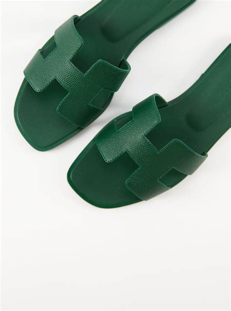 hermes vert cactus oran|Hermes oran sandals size chart.